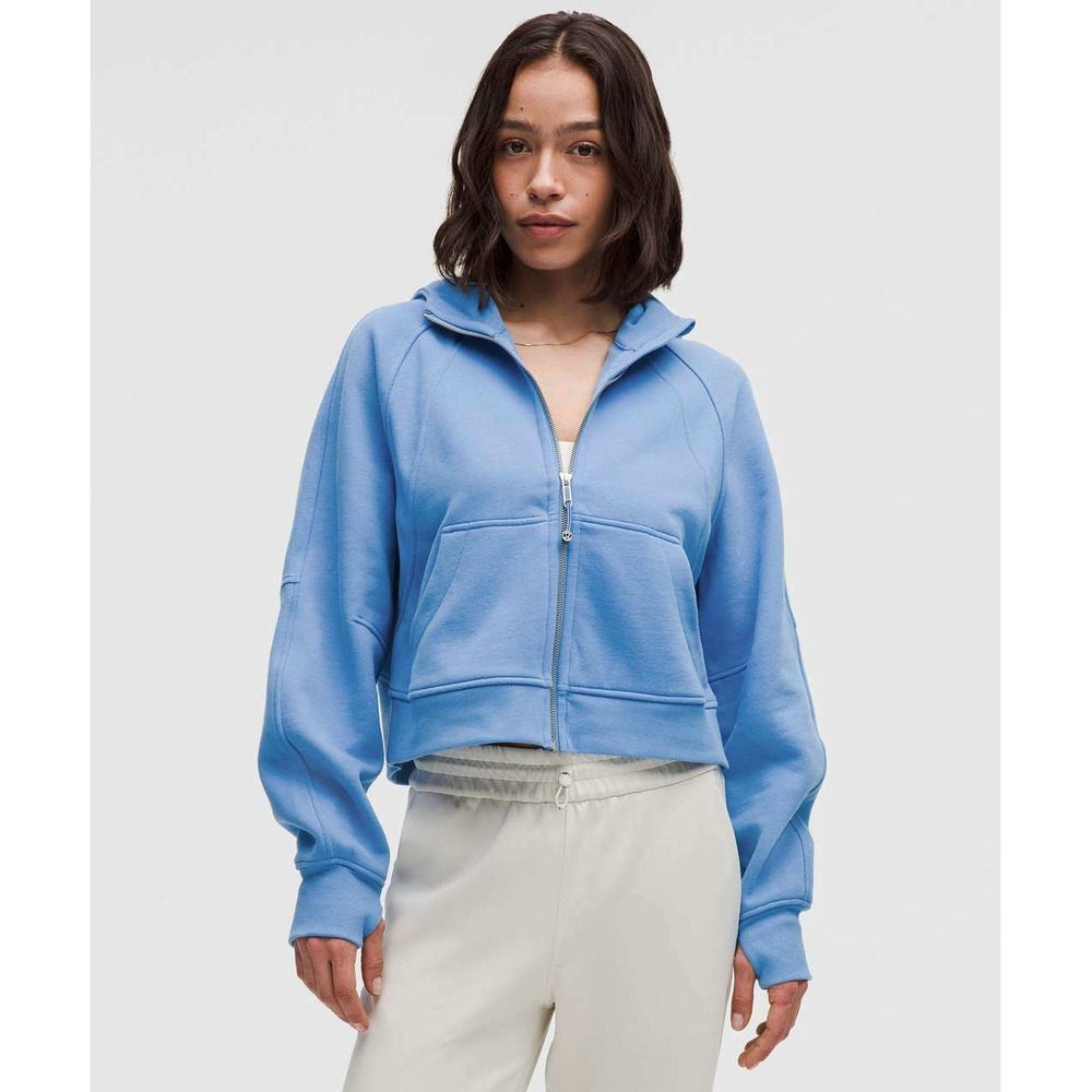 Lululemon Scuba Oversized Full Zip Hoodie Light Blue LW3EOZS Women Size XS/S